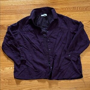 Sag Harbor Purple Button-Up Shirt